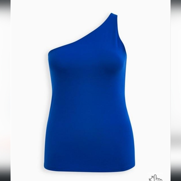 NWT Torrid Electric Blue One Shoulder Tank Sz 3x - Picture 5 of 9